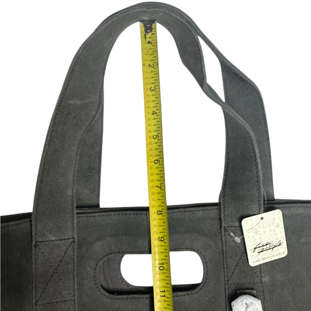 NWOT Free People Caravan Gray Suede Tote - Picture 8 of 10